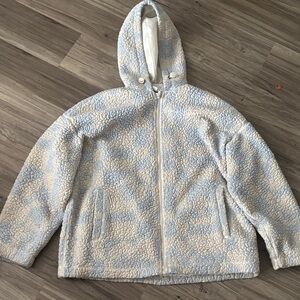 Wallflower Gray and White Sherpa Jacket